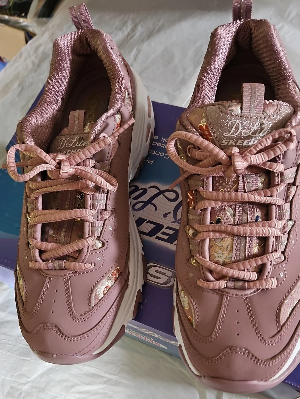 Skechers Women's' Pink Athletic Sneakers with Memory Foam